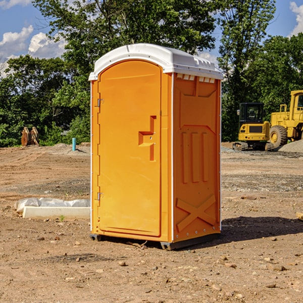 how often are the portable restrooms cleaned and serviced during a rental period in Goodnight Missouri